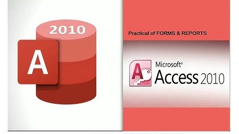 MS ACCESS 2010  practical- 2 (chapter-4)
