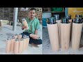 Bamboo water bottle making Industry. An easy way to make a bottle with bamboo at home. part-1
