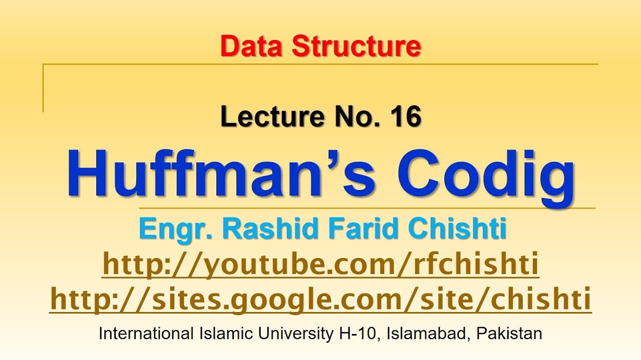 Data Structure 16 Huffman Coding - YouTube