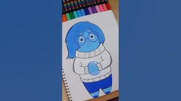 Drawing sadness from Inside Out 2 with posca markers #shorts
