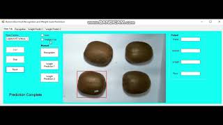 Automatic Fruit Recognition and Weight Scale Prediction using Camera screenshot 3