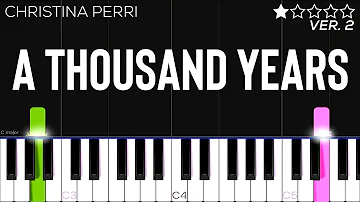 Christina Perri - A Thousand Years | EASY Piano Tutorial