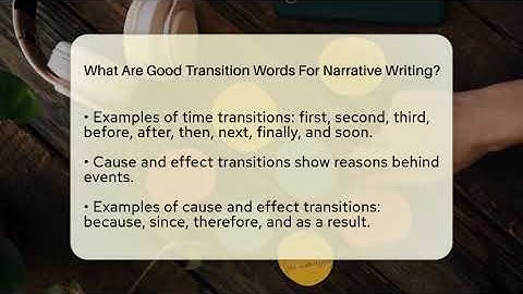 What Are Good Transition Words For Narrative Writing? - The Language Library