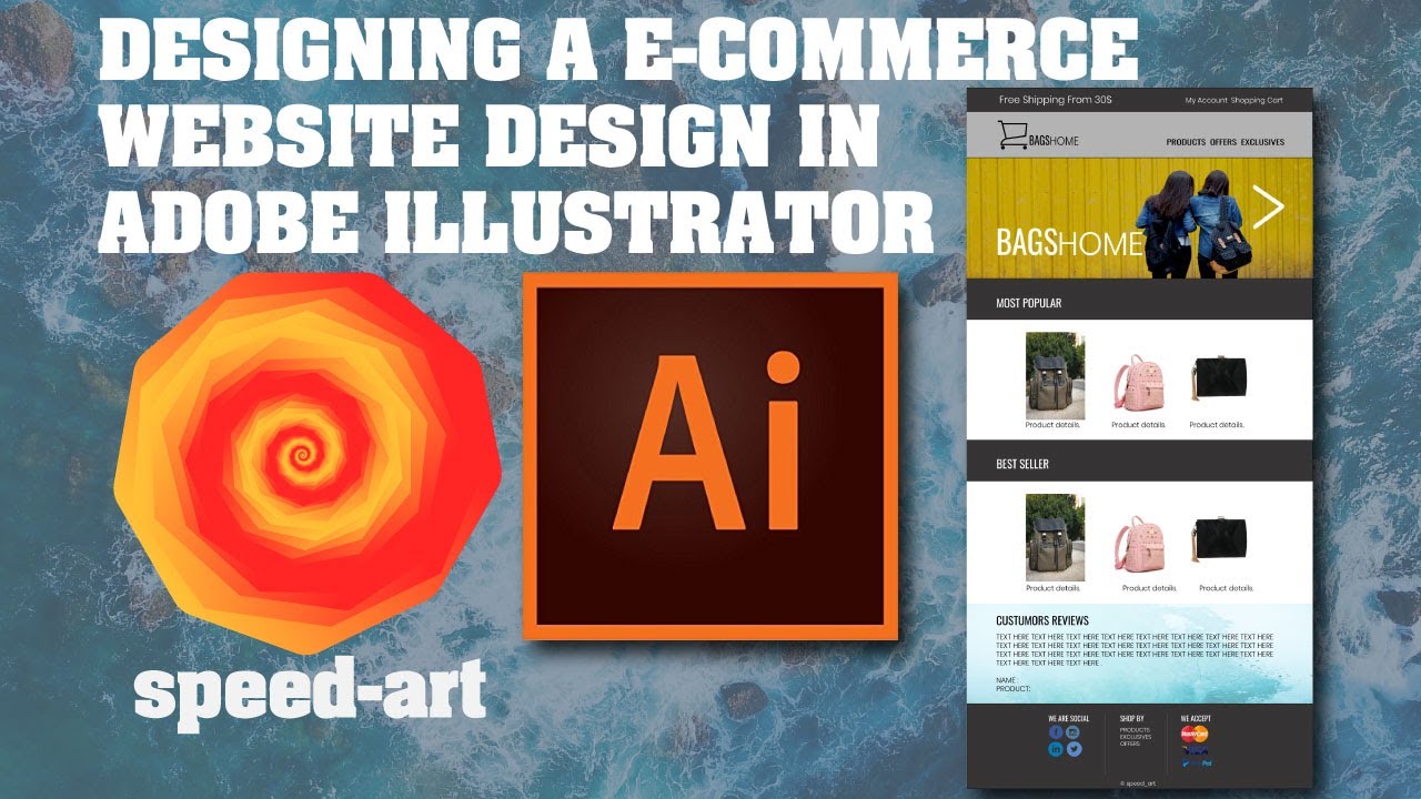 Designing a E-commerce website in Adobe Illustrator│ADOBE ILLUSTRATOR ...