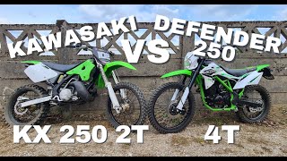 Motorcycle Race KAWASAKI KX 250 2T VS MIKILON DEFENDER 250 4T