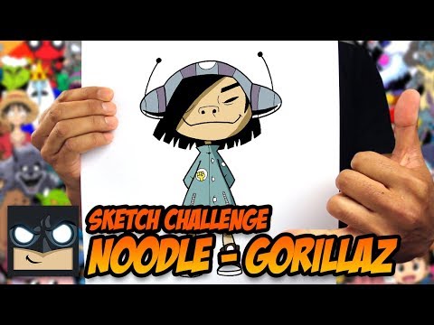HOW TO DRAW NOODLE | GORILLAZ | SKETCH CHALLENGE