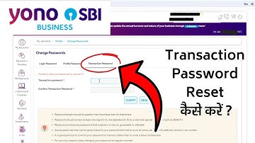 Reset Transaction Password Yono SBI Business 2024 | How to Change Transaction Password Yono SBI