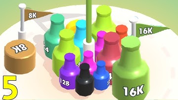 Merge Blocks 3D - 2048 Puzzle - ASMR Unlock 8k-16k, All Max Lvls Gameplay Walkthrough Part 5