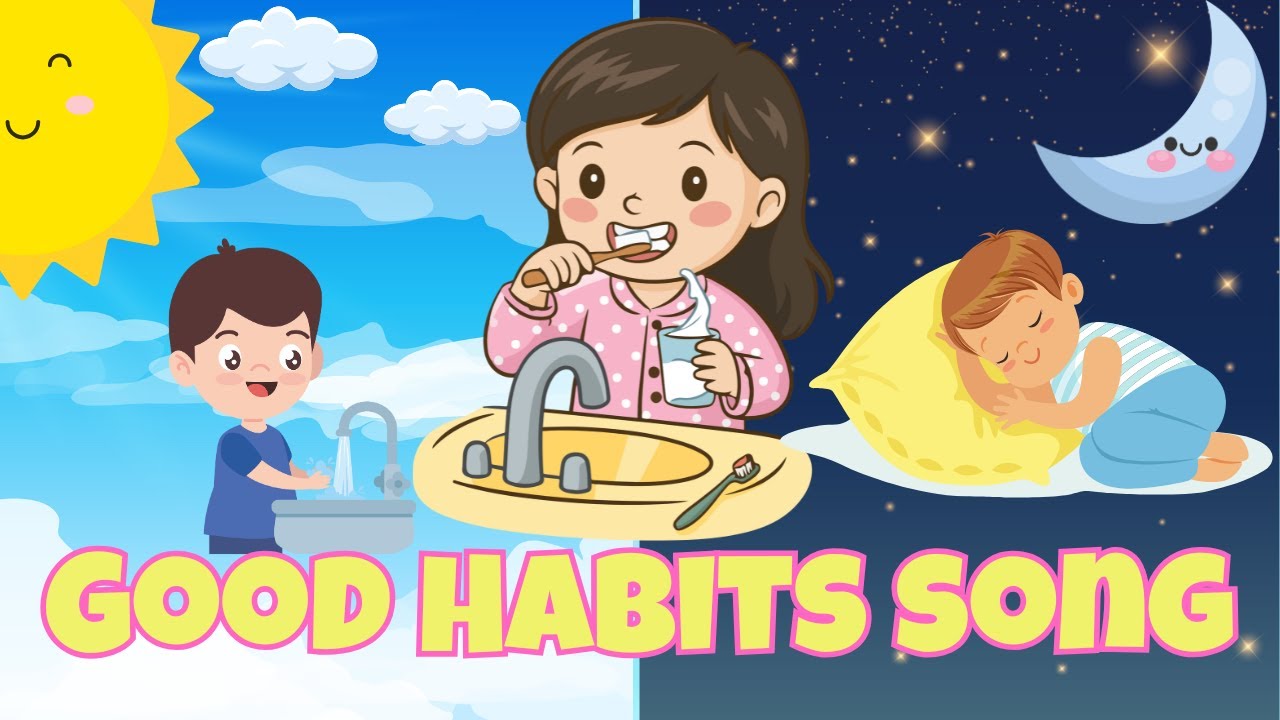 Daily Routine Rhyme For Kids Good Habits for Kids Song | Daily Routine & Manners | Preschool ...