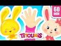 COMPTINES POUR BEBE | La chanson de la main  60min | Titounis