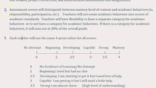 Overview of Standards Based Grading Principles at OMS
