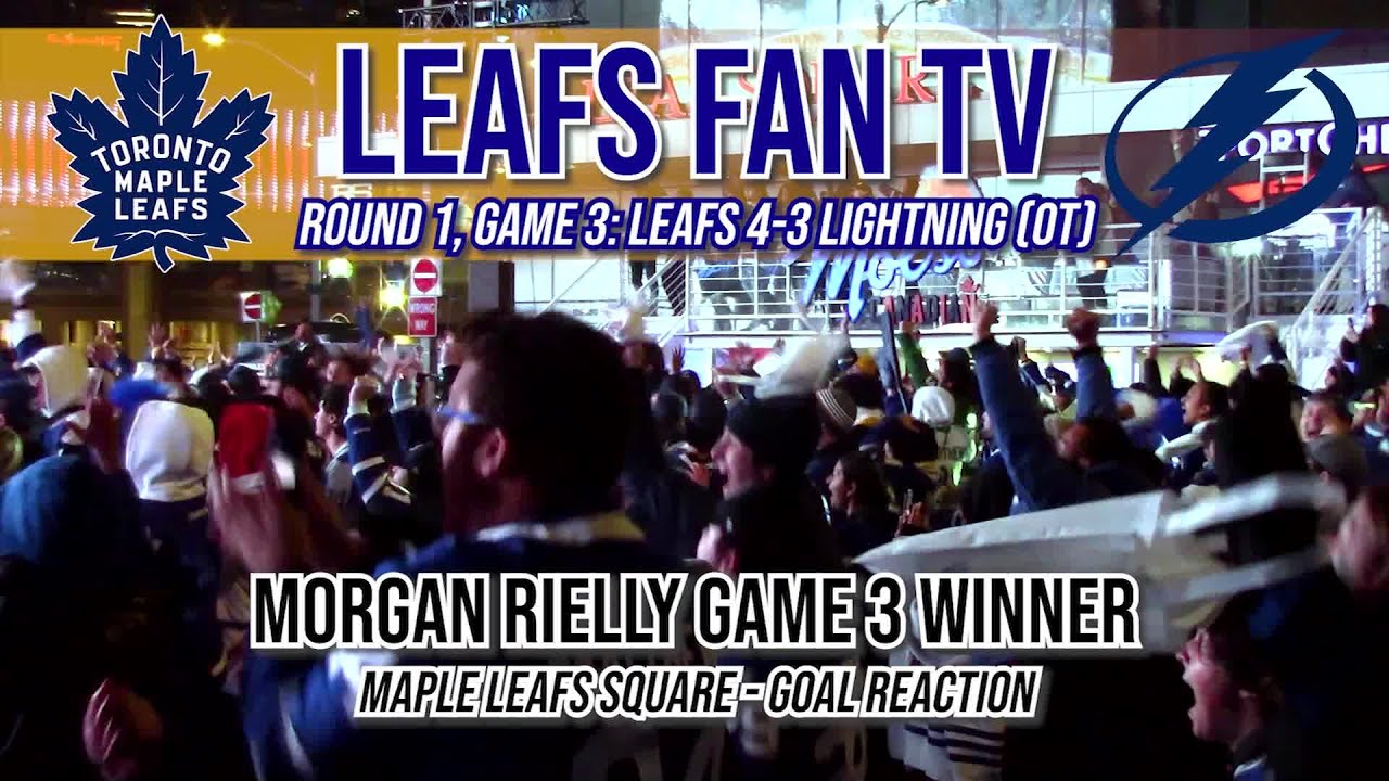 MORGAN RIELLY OT WINNER SENDS MAPLE LEAFS SQUARE WILD Leafs Fan Goal Reactions TOR 4-3 TB (OT)