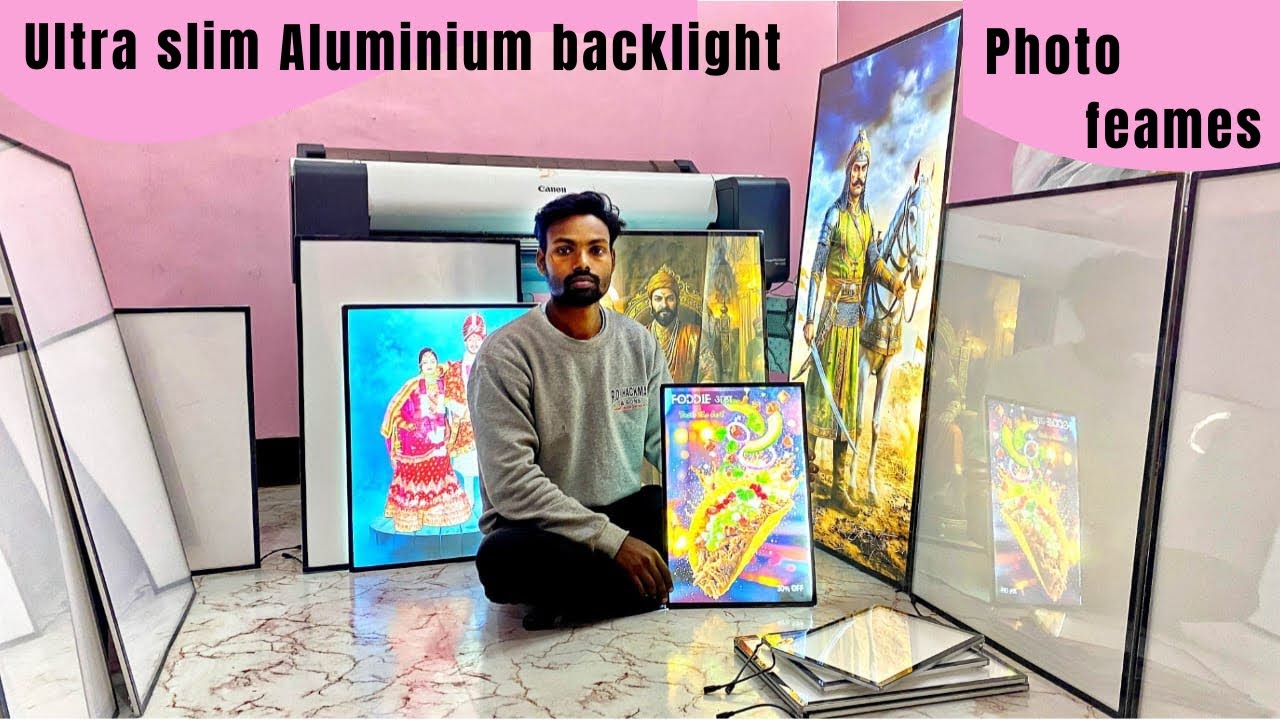 👉Ultraslim aluminium backlit photo frame 🖼️#backlight frame#latestlikes ...