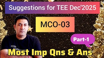 MCO-03 | SUGGESTIONS FOR TEE DEC