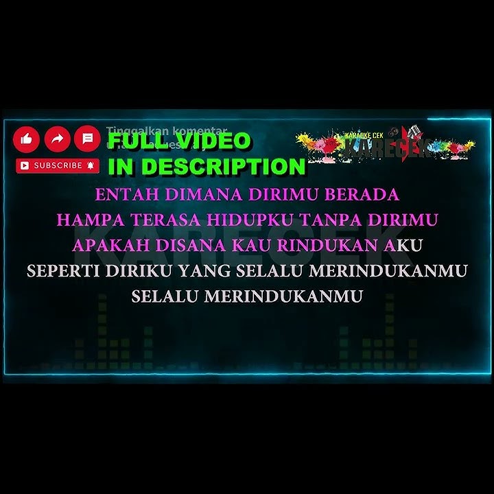 Karaoke Ari Lasso  Hampa 4K