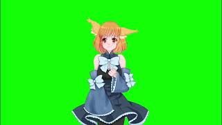 ✔️GREEN SCREEN EFFECTS: Fox anime girl animation