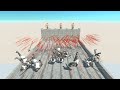 GOD ARCHER BROTHERS Protect the Pig on Bridge from Squads Animal Revolt Battle Simulator