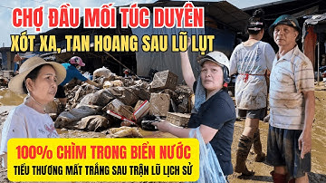 Xót Xa Cảnh Tượng Ngập Lụt Ở Chợ Đầu Mối Túc Duyên, Thái Nguyên - Tài Sản Trôi Dạt Khắp Nơi