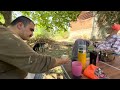 Köyde Karavanla köye tadilata başladık birinci gün çit, taş,kum,çimento geldi ayarlandı.