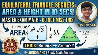 Height and Area of Equilateral triangle by junior AKD vision 