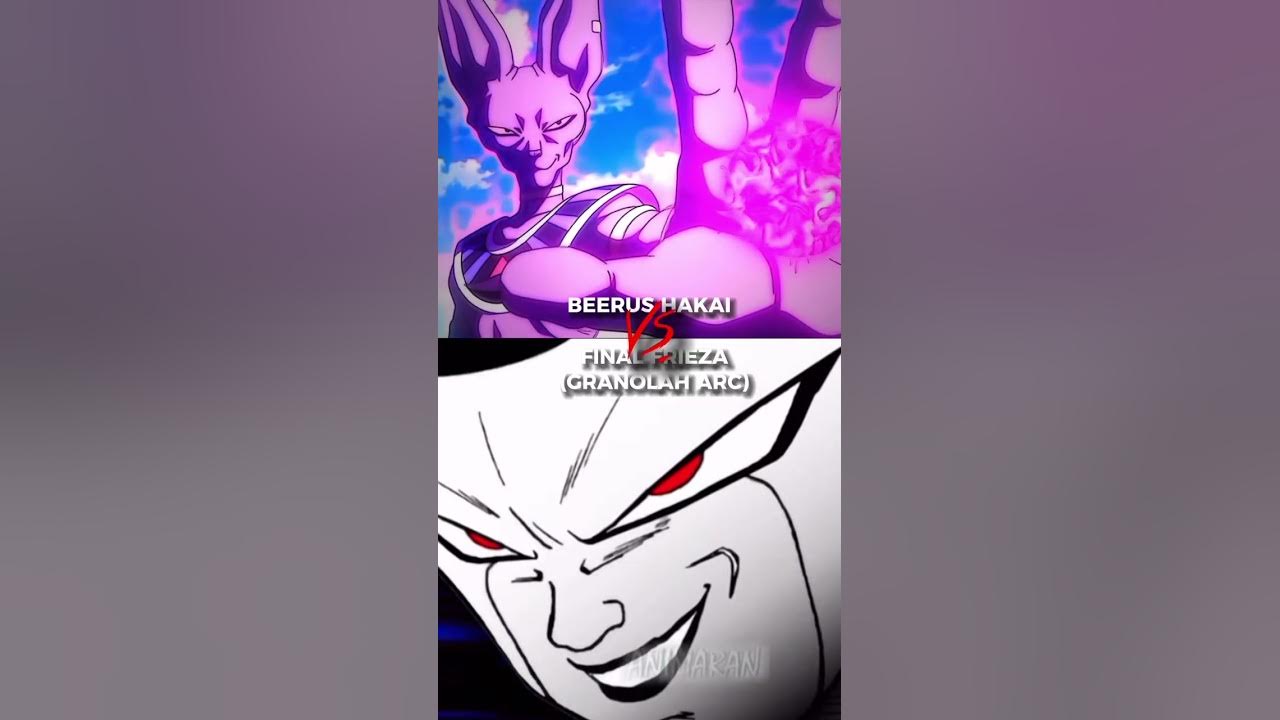 Lord Beerus vs. Frieza (All forms) YouTube