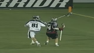 Pro Lax Throwbacks / Kyle Hartzell's rusty gate check on Ryan Boyle