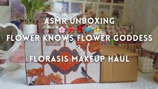 𐙚 ASMR SUPER BEAUTIFUL CHINESE MAKEUP HAUL UNBOXING 🎀 FLOWER KNOWS FLOWER GODDESS & FLORASIS