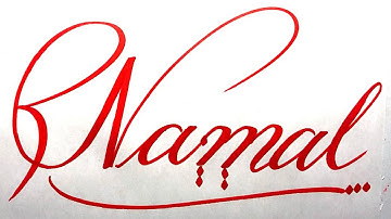 Namal Name Signature Calligraphy Status | How to write with Cut Maker  #calligraphy #cursive