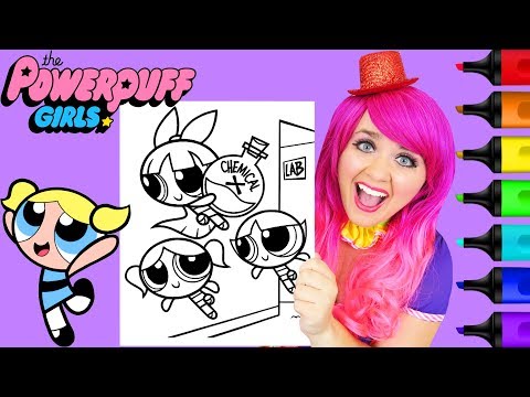 coloring-the-powerpuff-girls-chemical-x-coloring-page-prismacolor-markers-|-kimmi-the-clown