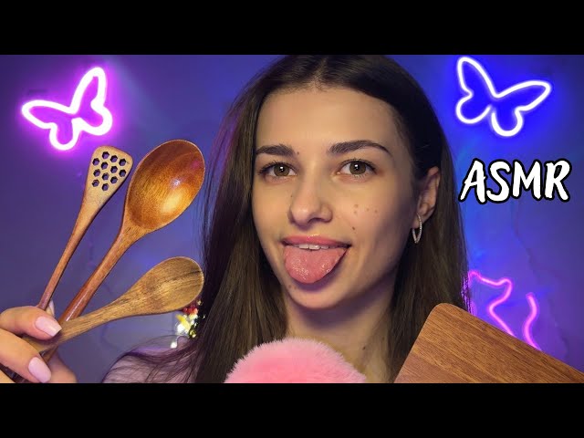 Asmr | Wooden Triggers🪵❤️ Mouth Sounds for your sleep👅😴