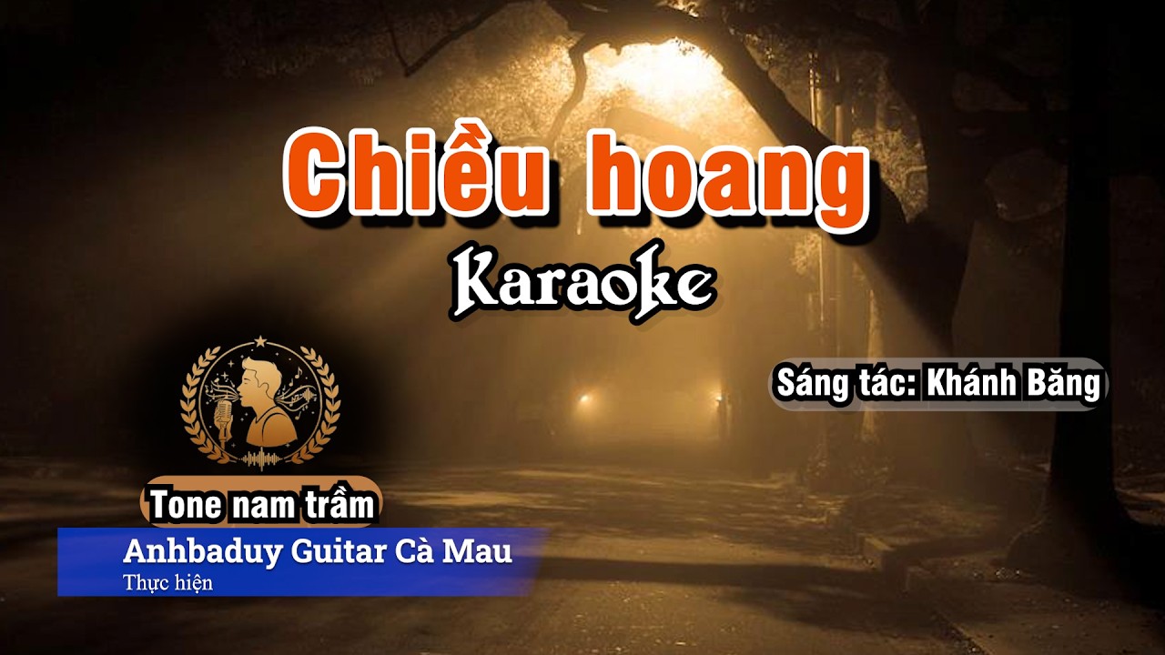 Chiều hoang | Karaoke | Tone Nam Tram Abm | Anhbaduy Guitar - Cà Mau
