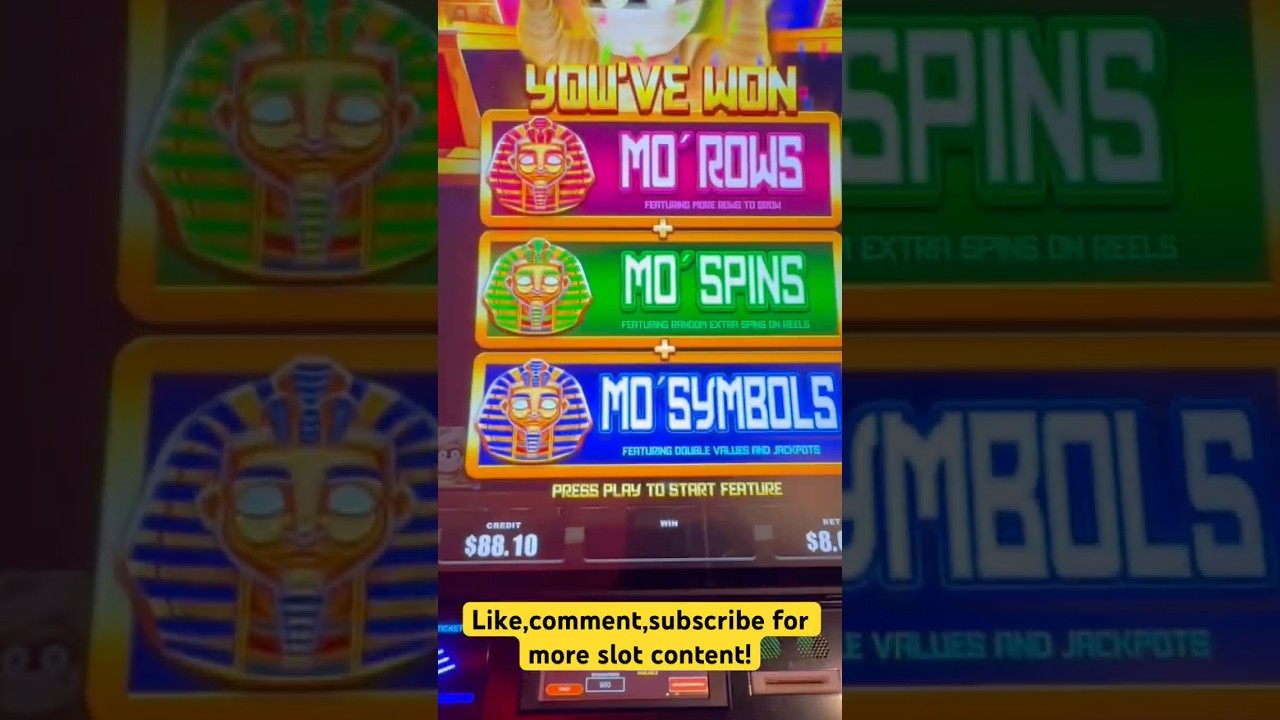 TRIPLE POP!!! Mo Mo Mo Mummy slot machine bonus! 