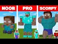 Minecraft NOOB vs PRO vs SCORPY: HEROBRINE STATUE HOUSE BUILD CHALLENGE in Minecraft Animation