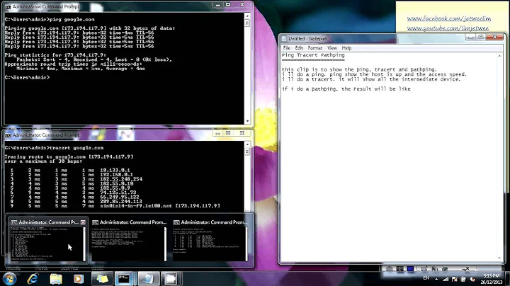 Ping Tracert Pathping