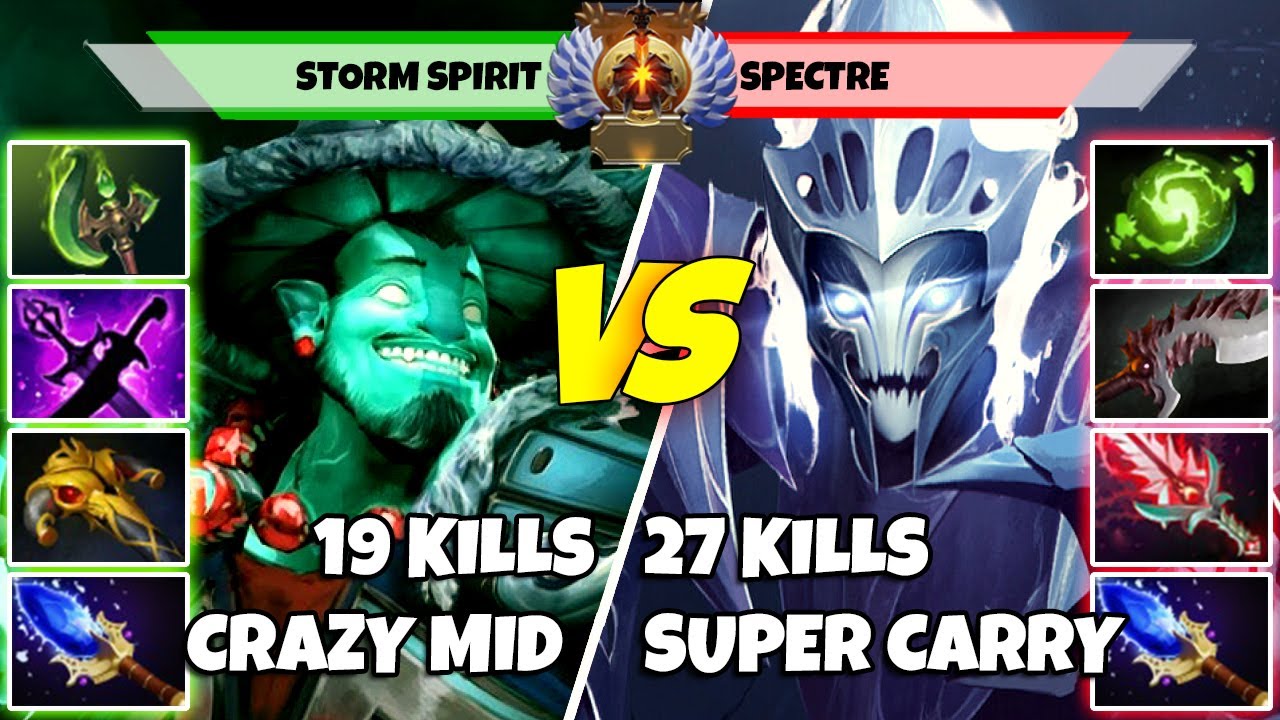 STORM SPIRIT (Mid) против SPECTRE (Carry) — Эпическая битва игроков Dota 2 ранга Immortal — Z Dota 2