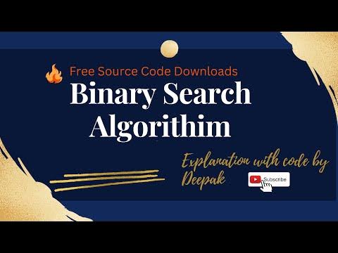 Binary Search Algorithm | Data Structures | Explanation with code - YouTube