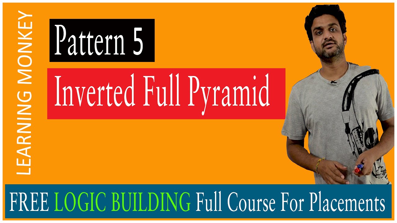 Pattern 6 Inverted Full Pyramid || Program 34 || Logic Building ...