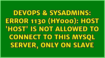 ERROR 1130 (HY000): Host 