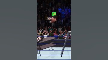 WWE 2K20 Phoenix Splash into a Stack table