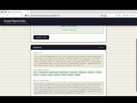 Automated Evaluation of Descriptive Answer Sheets Using OCR and Semantic NLP