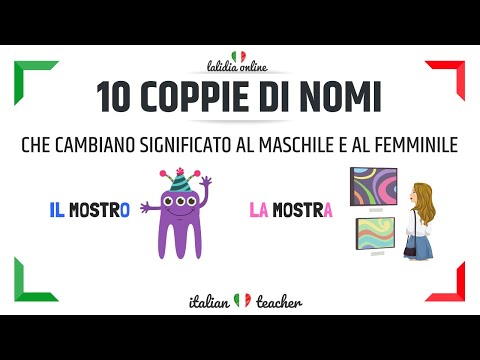 ITALIAN WORDS - 10 Coppie di nomi - Maschile vs. Femminile - Italian for Beginners