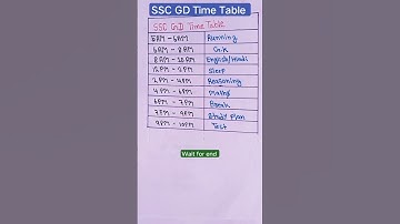 ssc gd time table for study | time table | #study #viral #shortsfeed #ssc #gd #timeandtable #shorts
