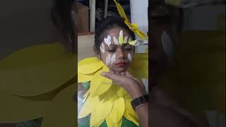 DIY Sunflower Face Painting Tutorial |  STEP -BY-STEP Guide for Beginners #shortsvideo  #raamicrafts