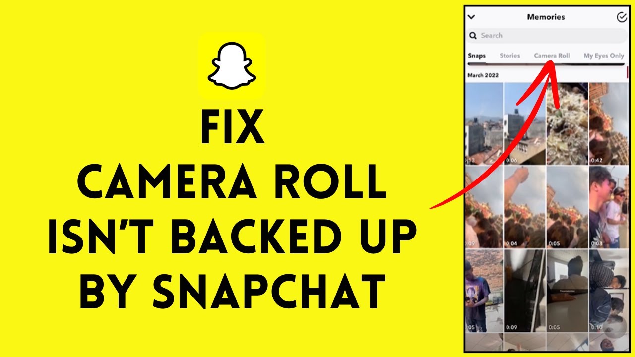 How To Fix Camera Roll Isn't Backed Up By Snapchat (2022) - YouTube