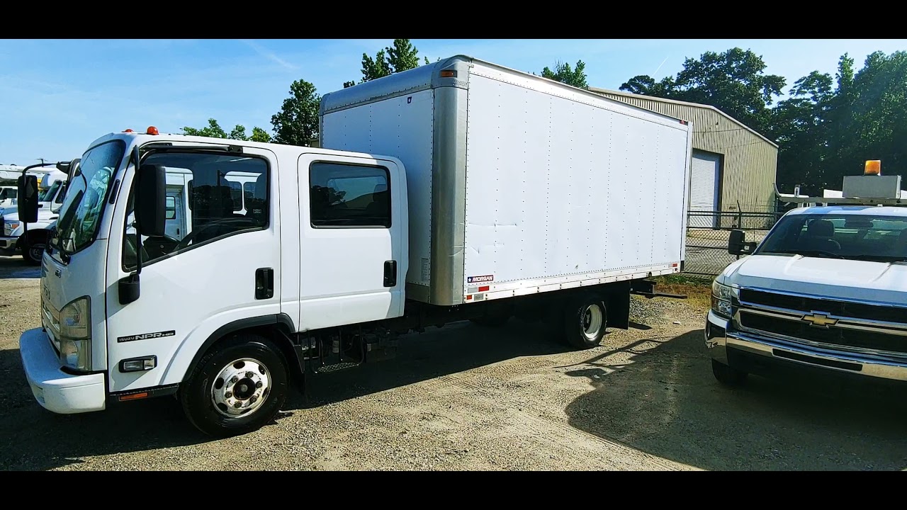 2008 Isuzu NPR HD Diesel Crew Cab Box Truck YouTube