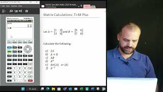 Matrix Calculations on the TI-84 plus