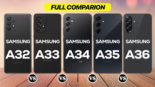Samsung Galaxy A32 vs A33 vs A34 vs A35 vs A36: A Comprehensive Comparison