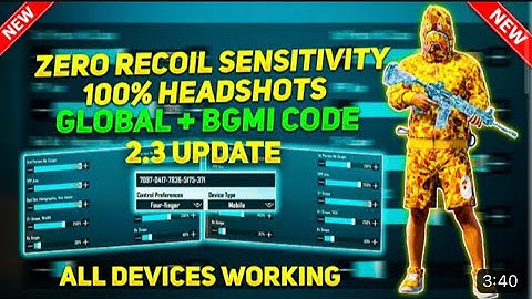 Update 2.3| Best Settings & Sensitivity to Improve Headshots and Hip-Fire  ✅ | PUBG MOBILE / BGMI