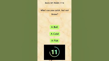 What can you catch, but not throw?