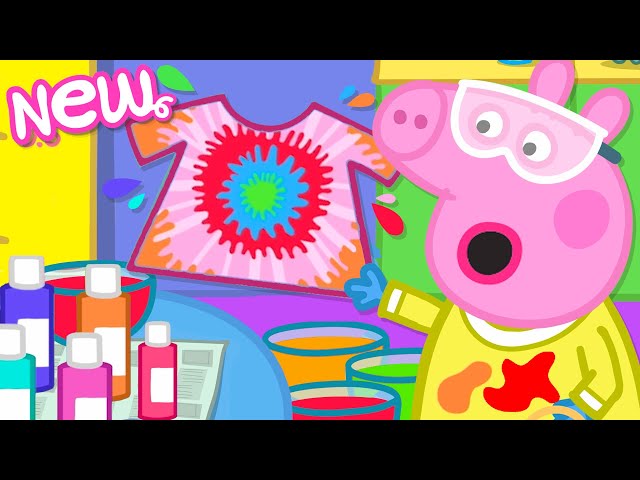 Peppa Pig Tales 👚 Peppa's Tie Dye T-Shirts! 🎨 BRAND NEW Peppa Pig Episodes class=